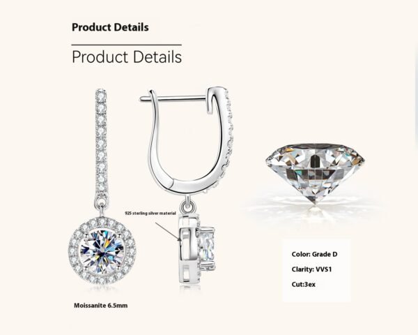 Light Luxury Diamond Earrings – High-End Special Design Women’s Jewelry - Image 5
