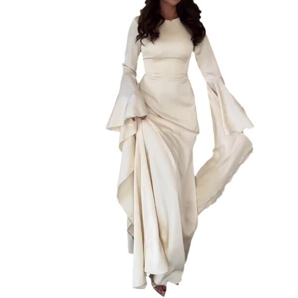 Dubai Robe Slim Fit Slimming Waist-tight Temperament Dress for Women - Image 3