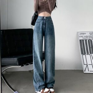 Plus Size Draping Leg Jeans