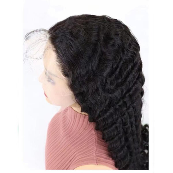 Simple Solid Color Half Lace Human Wig – Natural Look Hair Cover for Women - Image 4