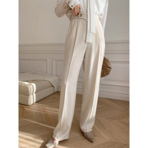 High Waist Straight Loose Slim Pants