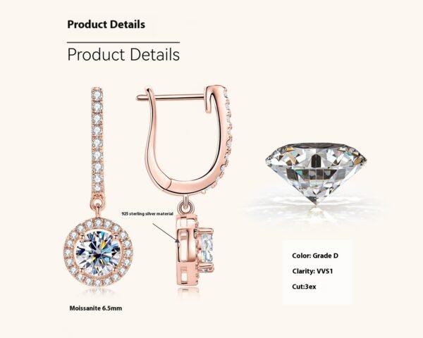 Light Luxury Diamond Earrings – High-End Special Design Women’s Jewelry - Image 7