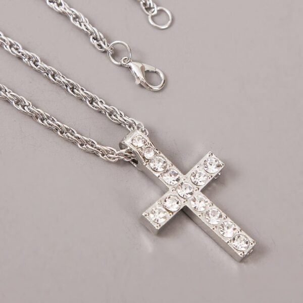 Cross Pendant Necklace – Punk Hip-Hop Rope Chain Jewelry - Image 6