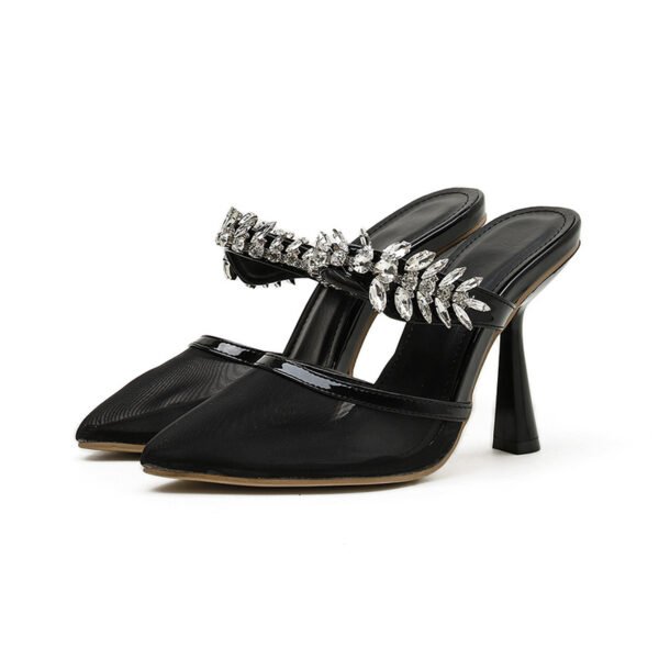 Fruit Color Luxury Rhinestone Pointed High Heel Sandals - Image 4