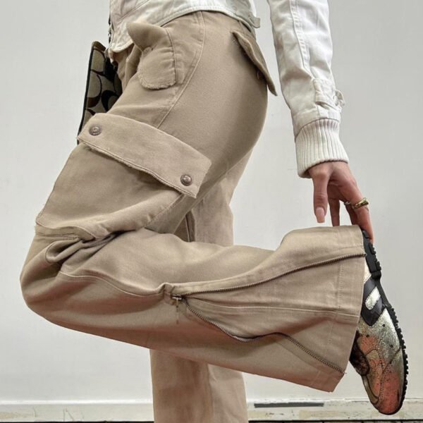 Vintage Washed Street Style Jeans for Women – American Worn-Look Denim - Image 3