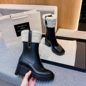 Chunky Heel Platform Boots