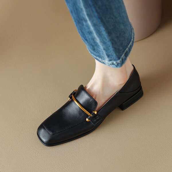 Chic Square-Toe Thick Heel Shoes for Women - Image 4