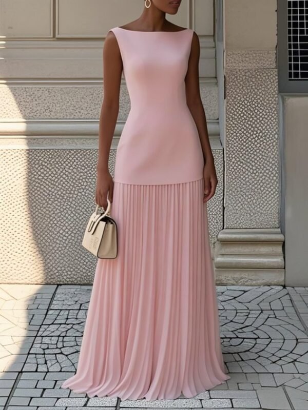 Sleeveless Slim Knit Dress for Women – Solid Color Bodycon Vest Style - Image 5
