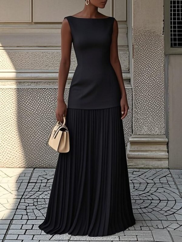 Sleeveless Slim Knit Dress for Women – Solid Color Bodycon Vest Style - Image 6