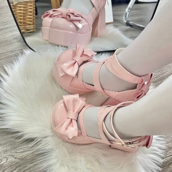 Mary Jane Chunky Heel High Heels – Cute Round Toe Shoes for Women - Image 6