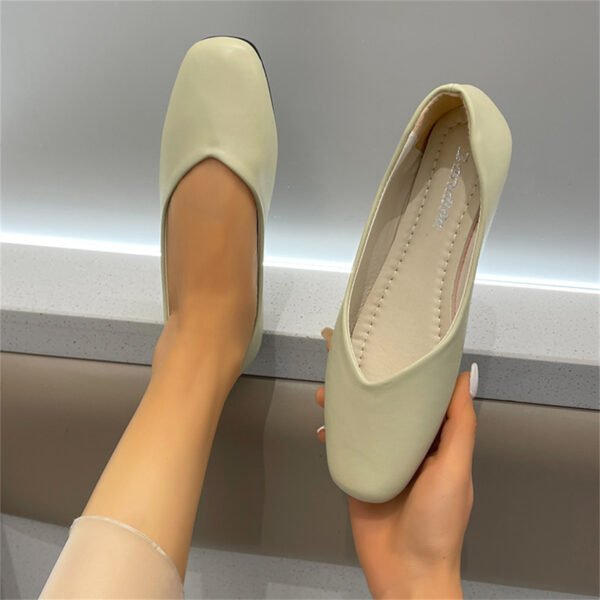 Square Toe Thick Heel Shoes