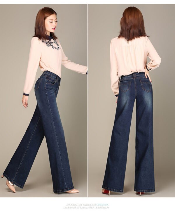 Wide-Leg Straight Denim Jeans for Women – Effortless Spring & Fall Vibes - Image 3
