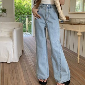 Retro Patchwork Wide-Leg Jeans