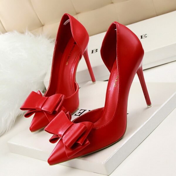 Pointed Toe Side Cutout Flats for Women – Shallow Mouth Design - Image 6