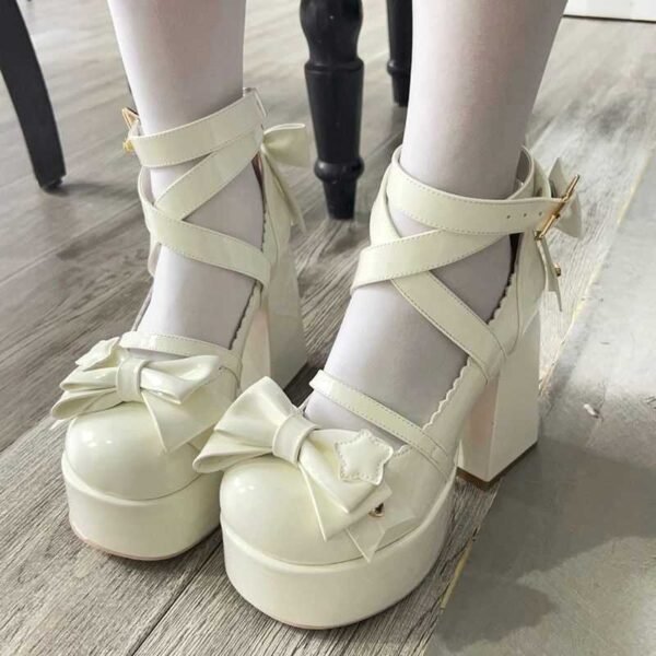 Mary Jane Chunky Heel High Heels – Cute Round Toe Shoes for Women - Image 8