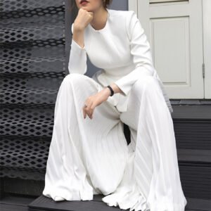 Elegant Wide-Leg Pant Suit for Women
