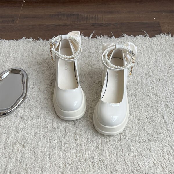 Sweet French Mary Jane Shoes – Chunky Heels with Shallow Cut for Women - Image 6