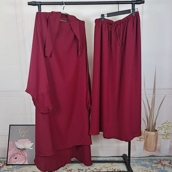 Dubai Robe Dress Set for Women – Modest Middle Eastern Style - Image 10