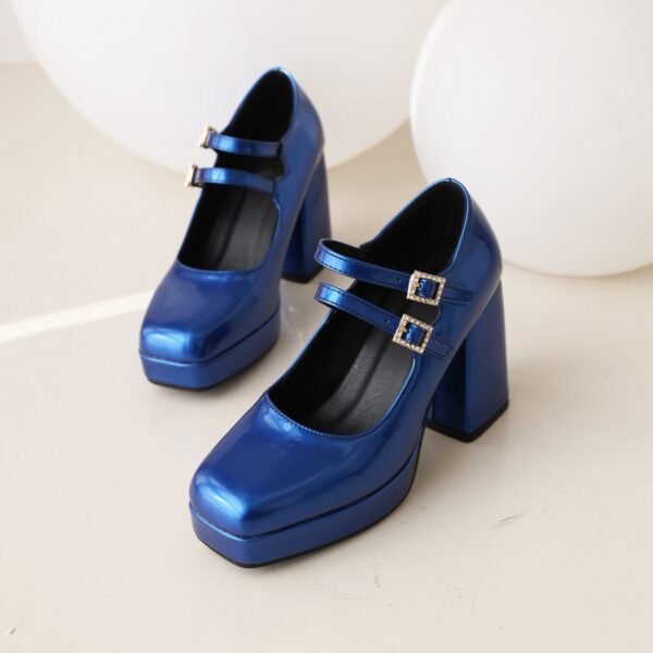 Square Toe Mary Jane Shoes for Women – Trendy Low Heels - Image 4
