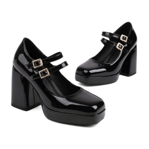 Square Toe Mary Jane Shoes for Women – Trendy Low Heels - Image 9