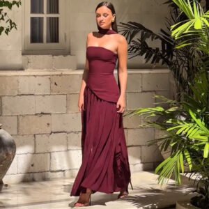 Backless Tube Top Dress