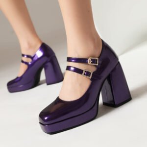 Square Toe Mary Jane Shoes for Women
