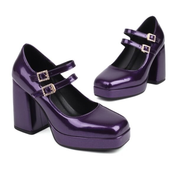 Square Toe Mary Jane Shoes for Women – Trendy Low Heels - Image 5