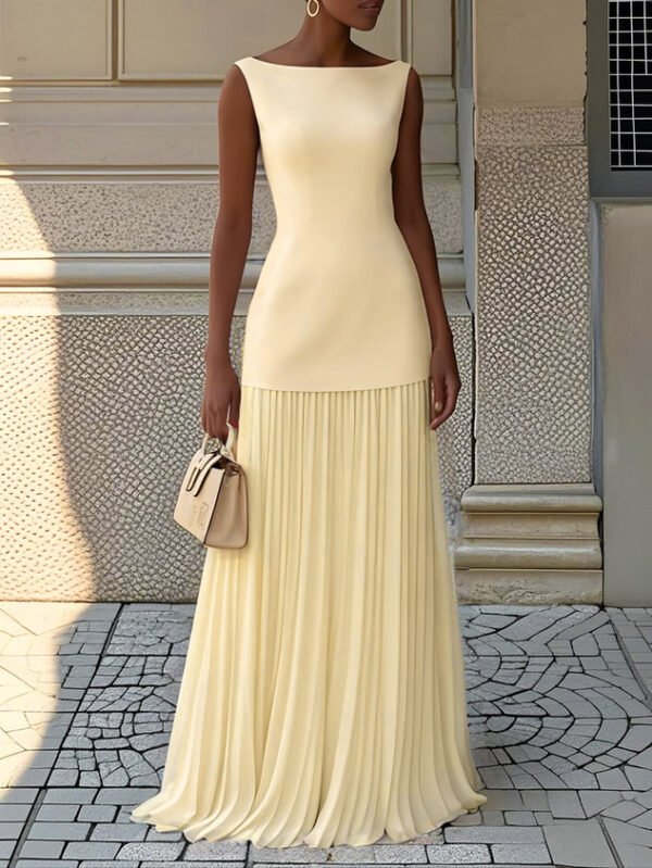 Sleeveless Slim Knit Dress for Women – Solid Color Bodycon Vest Style - Image 2