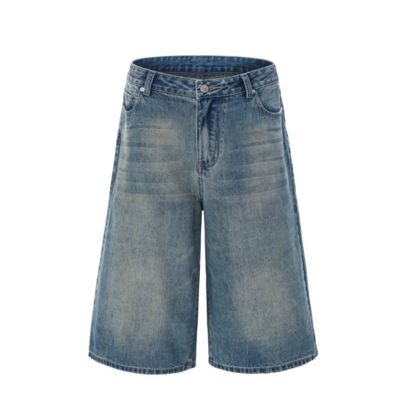Women’s Washed Wide-Leg Jeans – American High Street Style Denim - Image 2