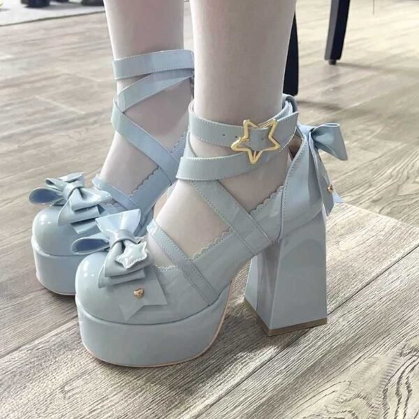 Mary Jane Chunky Heel High Heels – Cute Round Toe Shoes for Women - Image 2