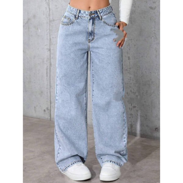 High-Waist Straight-Leg Jeans for Women – Sweet & Spicy Street Style - Image 5