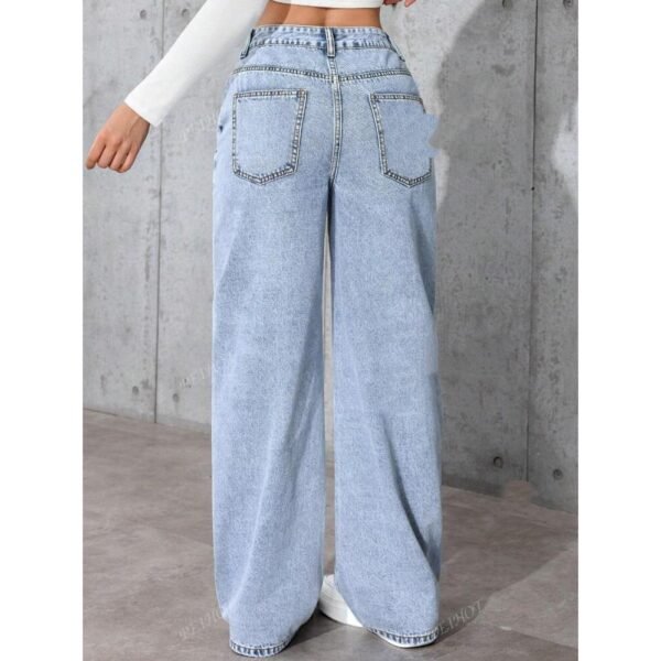 High-Waist Straight-Leg Jeans for Women – Sweet & Spicy Street Style - Image 4
