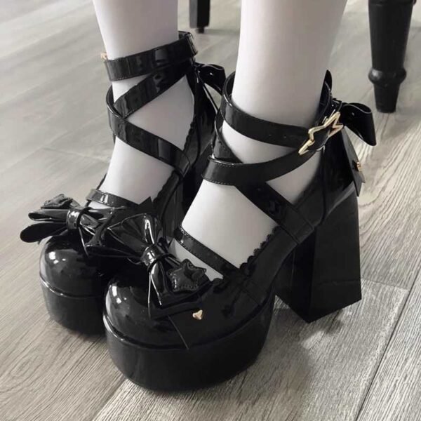 Mary Jane Chunky Heel High Heels – Cute Round Toe Shoes for Women - Image 4