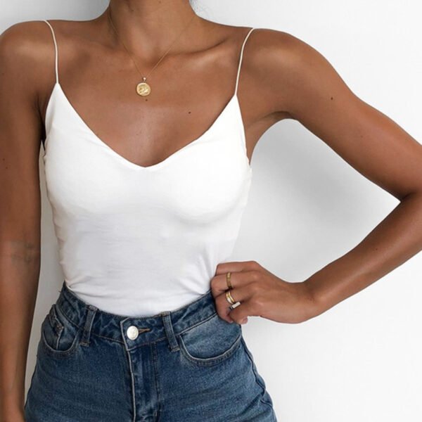 Satin Women Thin Wild Solid Camis Vest Women Tank Tops - Image 4