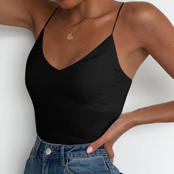 Satin Women Thin Wild Solid Camis Vest Women Tank Tops - Image 3