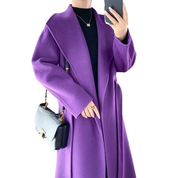 Elegant Woolen Simple Female Tie-front Top - Image 10