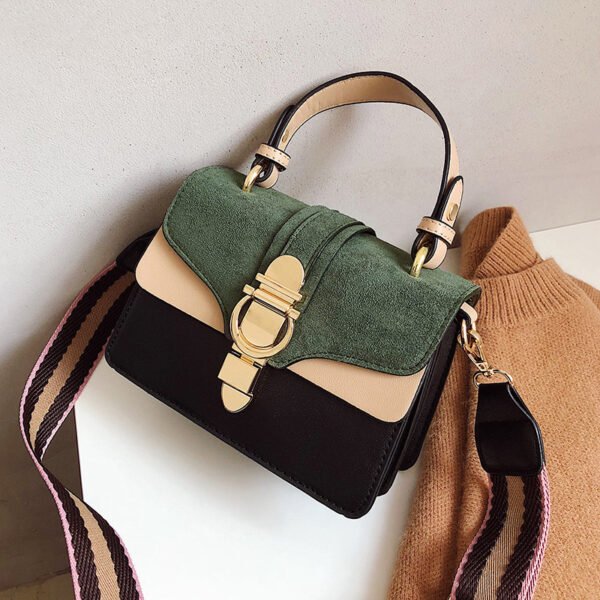 One shoulder retro matte small square bag - Image 4