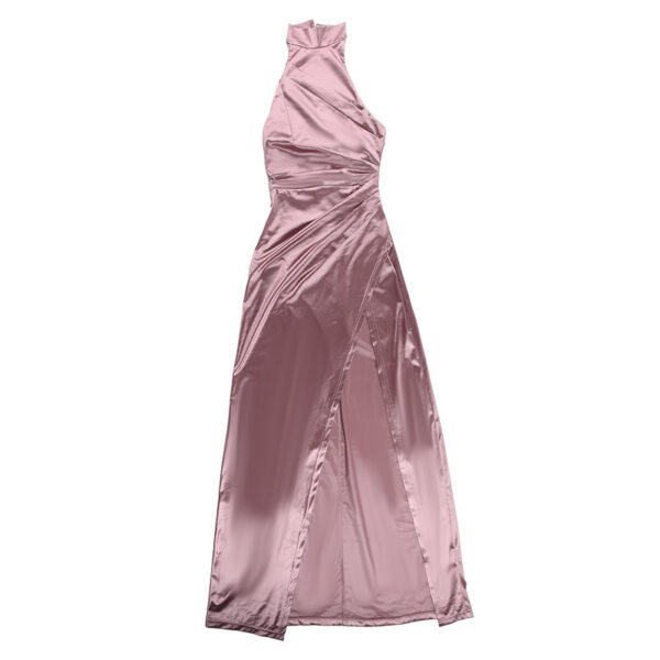 Halter Sleeveless Autumn New Graceful Stand Collar Long Dress - Image 10