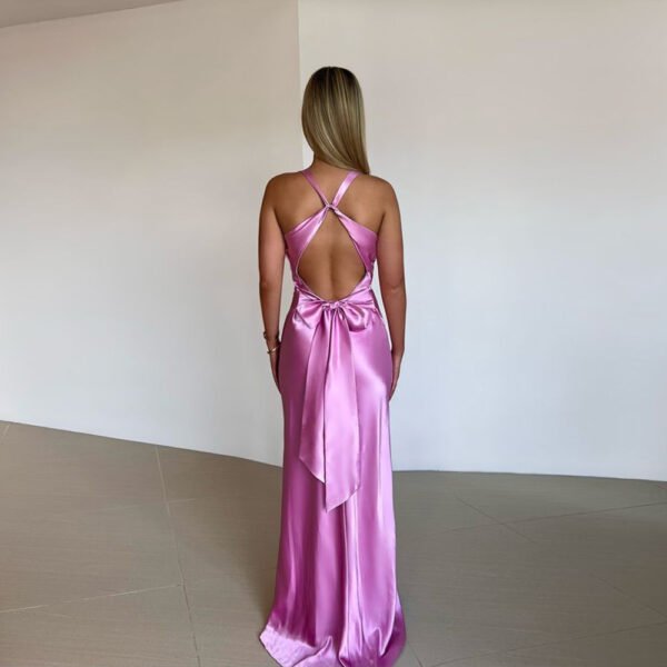 Fashion Personality Slim Fit Satin Dress Women - Image 4