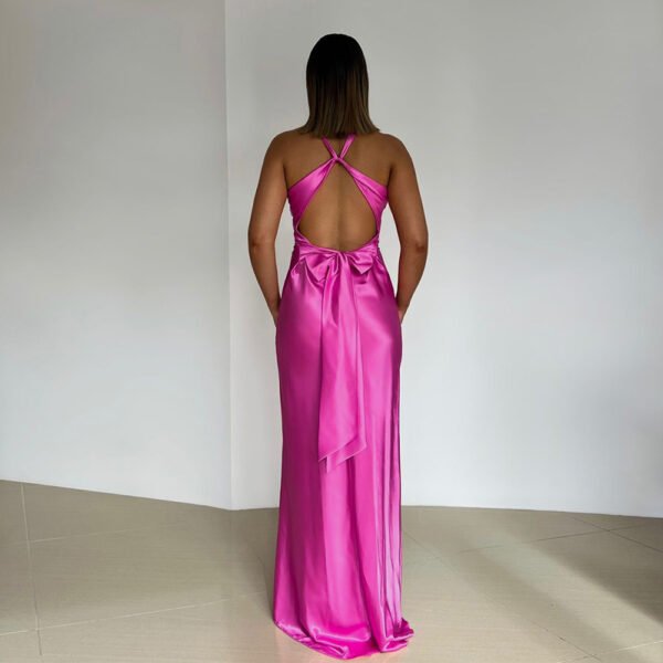 Fashion Personality Slim Fit Satin Dress Women - Image 2