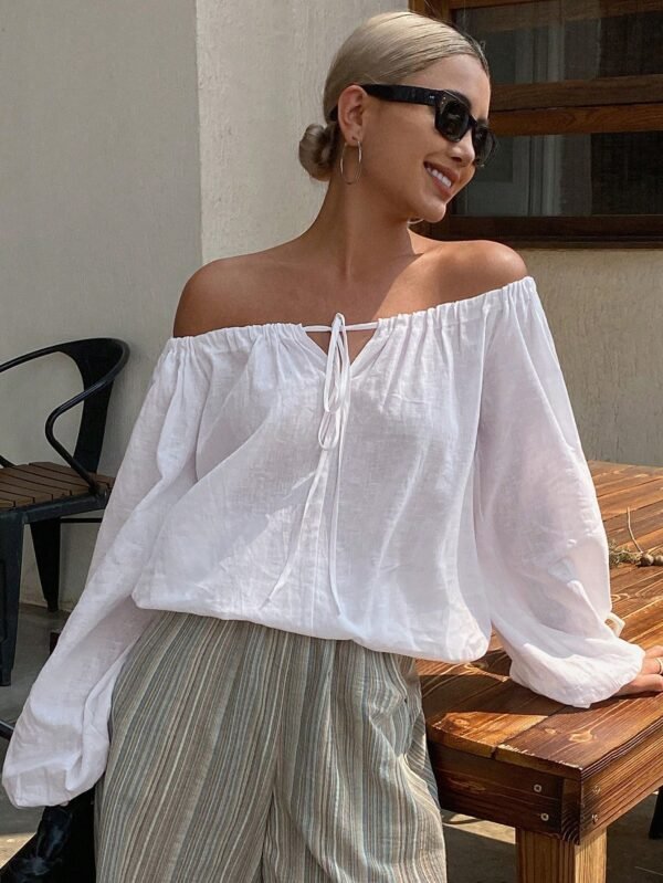 Women's Casual Beach Holiday Style Loose Shirt - Image 2