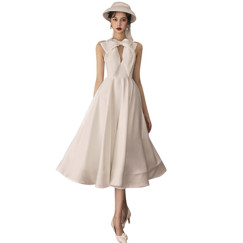 Women's Fashion Casual Temperament Satin Dress - Image 4