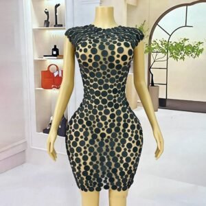 Elegant Sequin Short Dress – Slim-fit Sheath Party