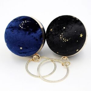 Fashion Temperament Starry Sky Ball Bag Suede Dinner Bag Evening Party