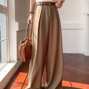 Casual Pleated Pants Mop Trousers Ladies
