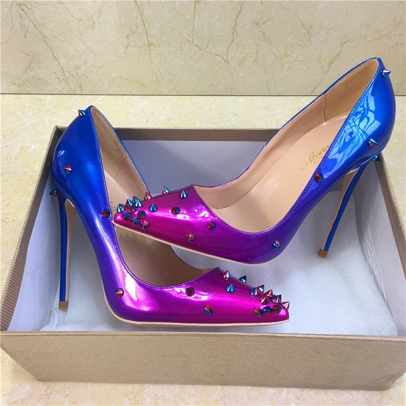 Gradient rivet high heels - Image 2