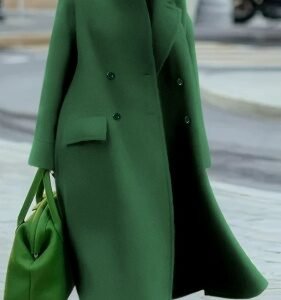 European And American Women's New Long Sleeved Large Woolen Overcoat