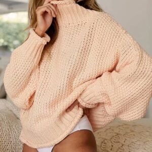 Loose knit pullover sweater
