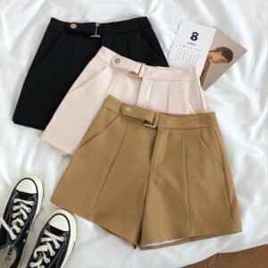 Women’s High Waist A-Line Shorts – Casual Summer Loose Fit Bottoms