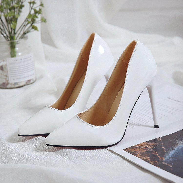 New Pointed Stiletto High Heels Sexy Shallow Mouth Single Shoes Large Size